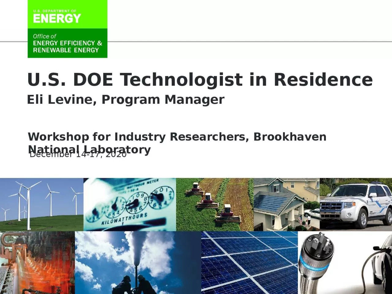 PPT-U.S. DOE Technologist in Residence