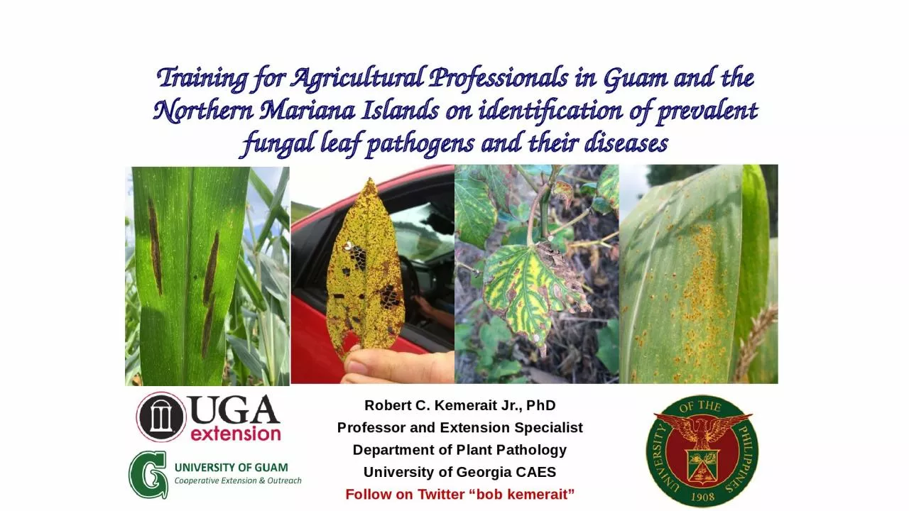 PPT-Training for Agricultural Professionals in Guam and the Northern Mariana Islands on identification