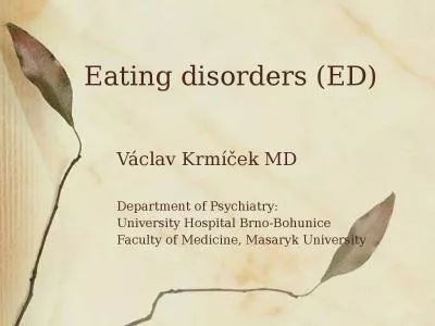 Eating   disorders  (ED)
