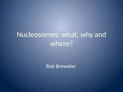 Nucleosomes : what, why and where?