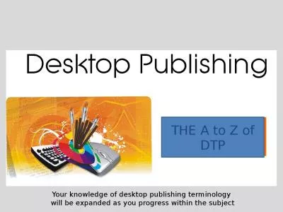 Your knowledge of desktop publishing terminology