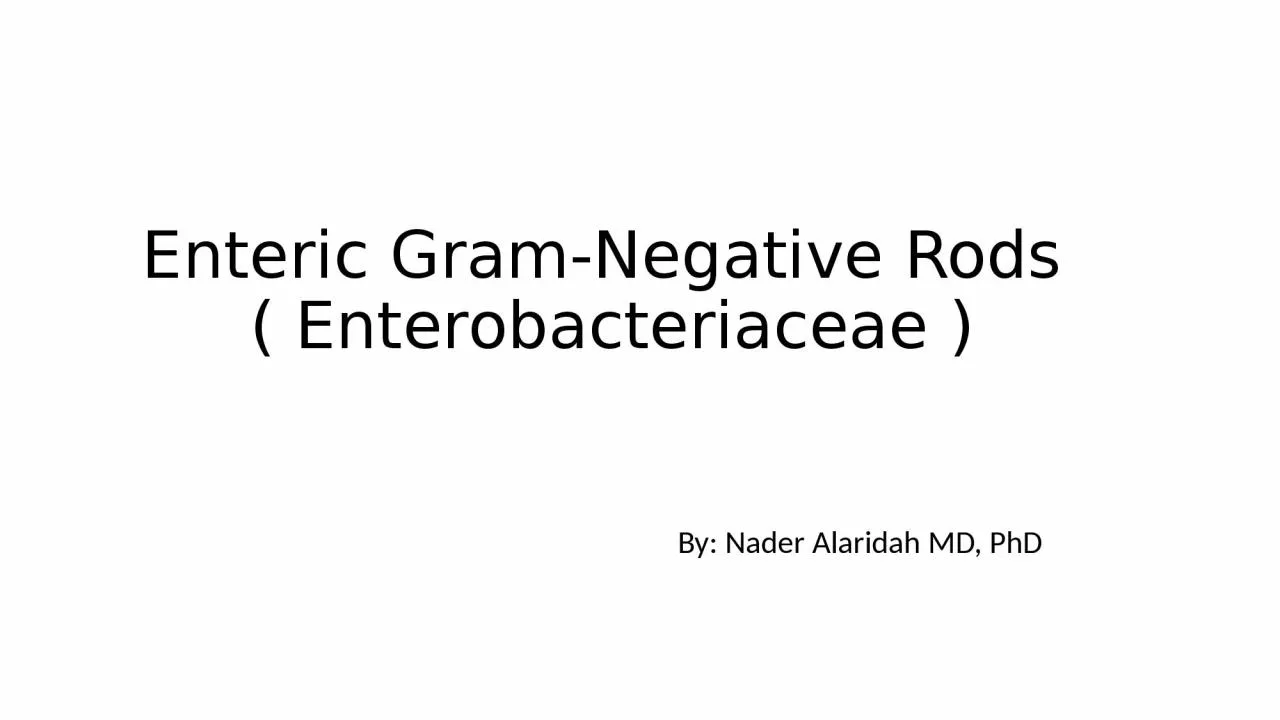 PPT-Enteric Gram-Negative Rods