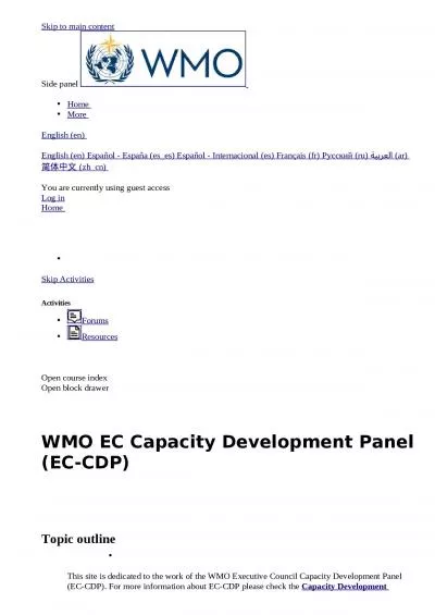 CDP-EC-Capacity Development through Resource Mobilisation, Partnerships, and Development Assistance