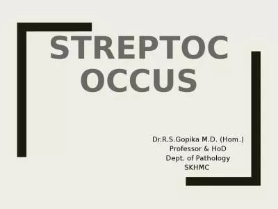 streptococcus Dr.R.S.Gopika