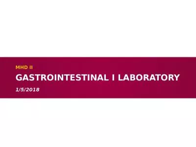 Gastrointestinal I laboratory