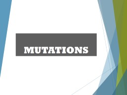 MUTATIONS WHAT ARE MUTATIONS?