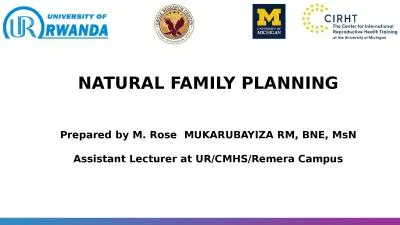 NATURAL FAMILY PLANNING Prepared