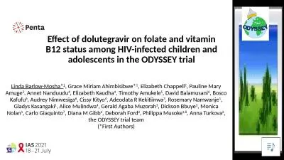 Effect of dolutegravir on folate and vitamin B12 status among HIV-infected children and