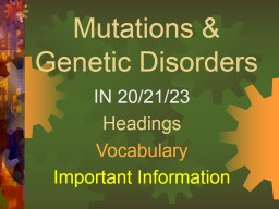 PPT-Mutations & Genetic Disorders