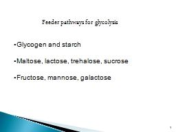 PPT-1 Glycogen and starch Maltose, lactose,