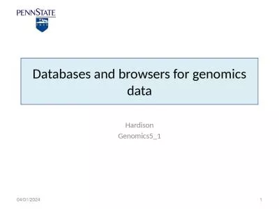 Databases and browsers for genomics data