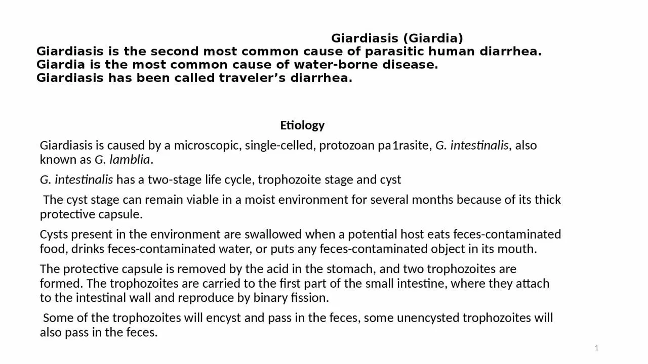 PPT-Giardiasis (Giardia)