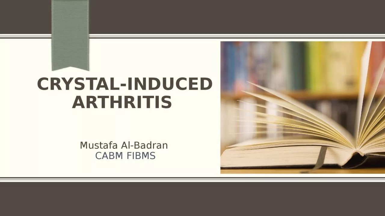 Crystal-induced arthritis