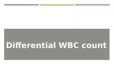 Differential WBC count  Principle