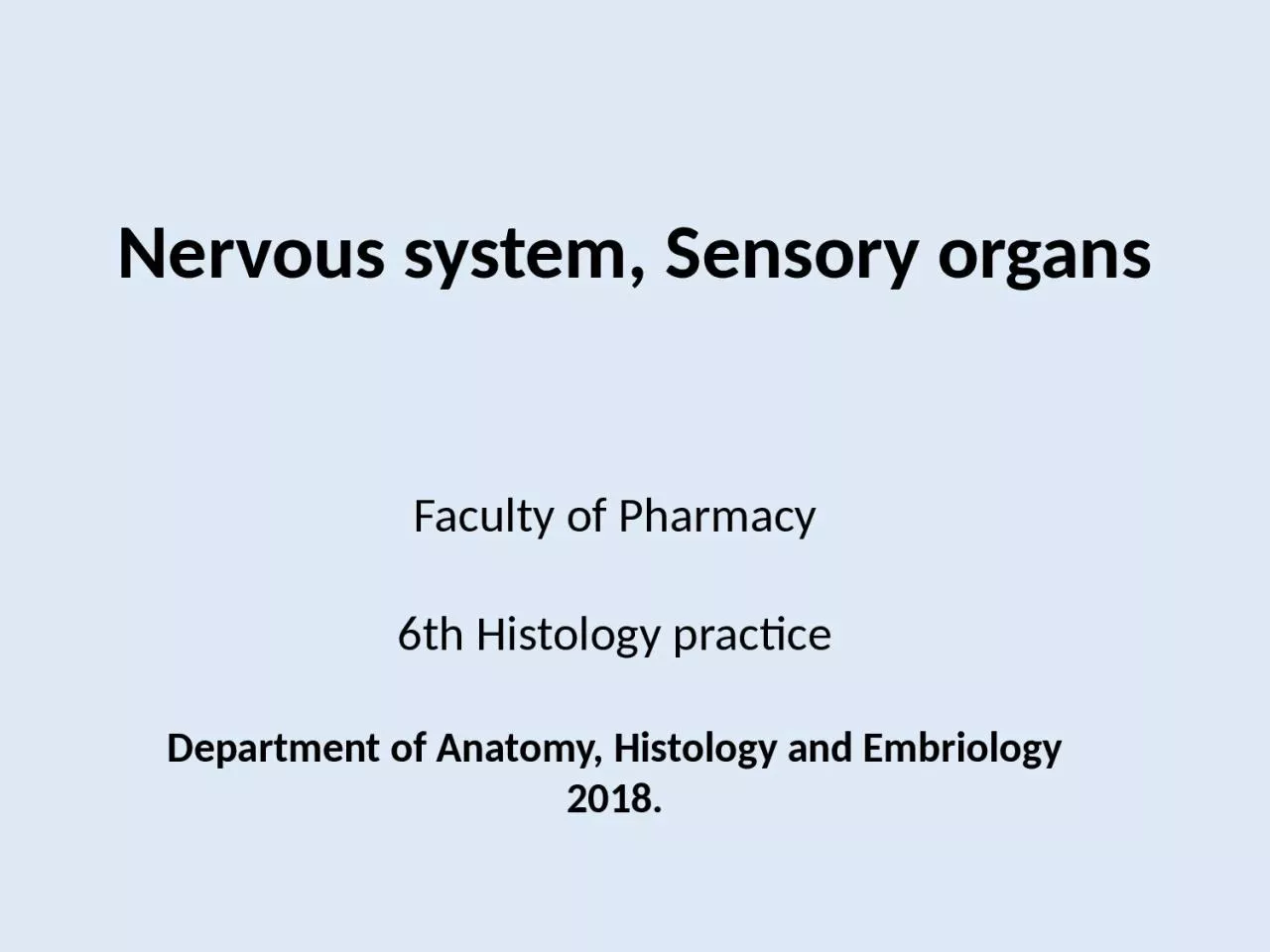 PPT-Nervous system , Sensory