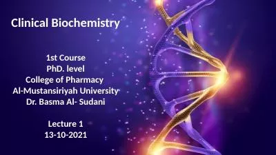 Clinical Biochemistry 1st Course