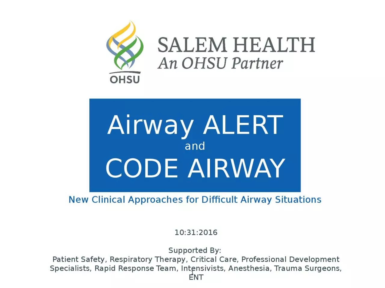 PPT-Airway ALERT and CODE AIRWAY