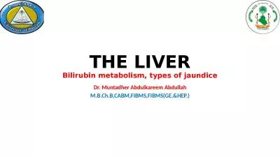 THE LIVER Bilirubin metabolism, types of jaundice