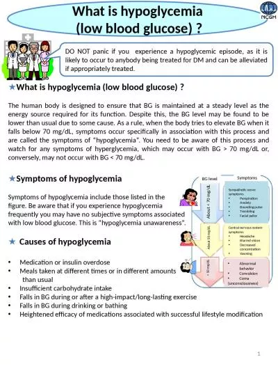 ★ What is hypoglycemia (low blood glucose) ?