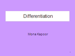 1 Differentiation Mona  Kapoor