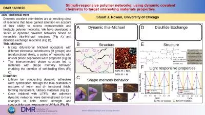 Stimuli-responsive polymer networks: using dynamic covalent chemistry to target interesting