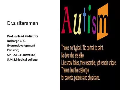 Dr.s.sitaraman Prof. &Head Pediatrics