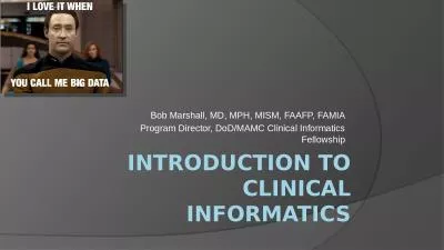 Introduction to Clinical Informatics