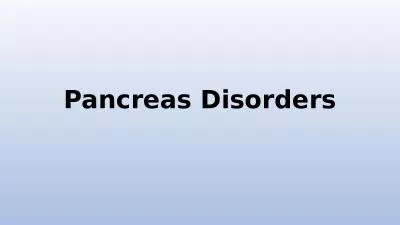 Pancreas Disorders Exocrine Pancreas