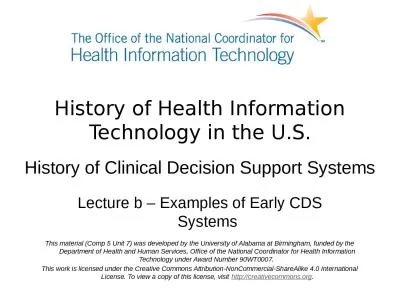 History of Health Information Technology in the U.S.