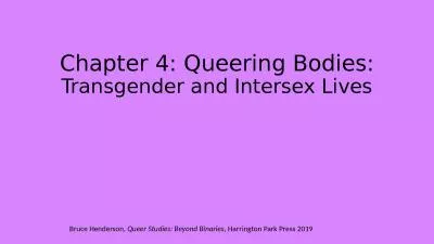 Chapter 4: Queering Bodies: