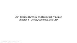 Unit 1: Basic Chemical and Biological Principals