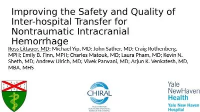 Improving the Safety and Quality of Inter-hospital Transfer for