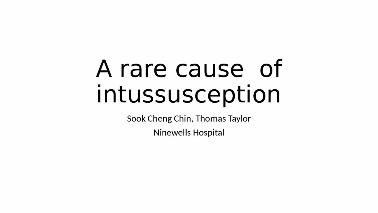 PPT-A rare cause of intussusception