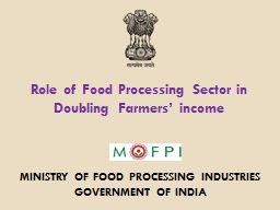 MINISTRY OF FOOD PROCESSING INDUSTRIES