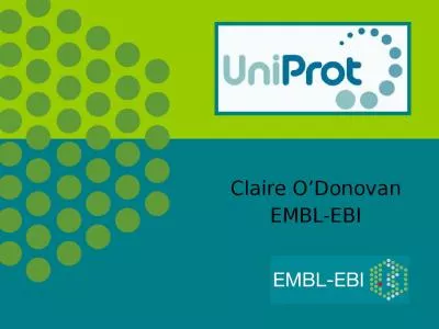 Claire O’Donovan EMBL-EBI
