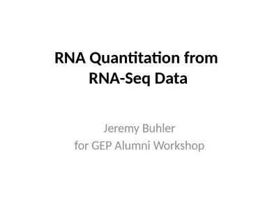 RNA Quantitation from  RNA-Seq Data