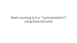 Learning to count: quantifying signal