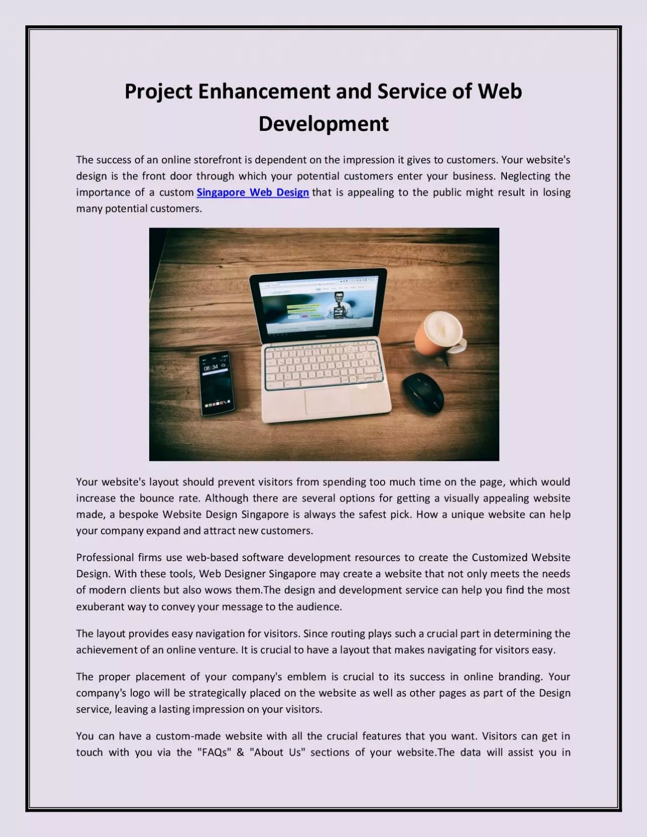 PDF-Project Enhancement and Service of Web Development