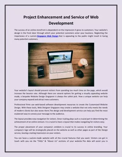 Project Enhancement and Service of Web Development