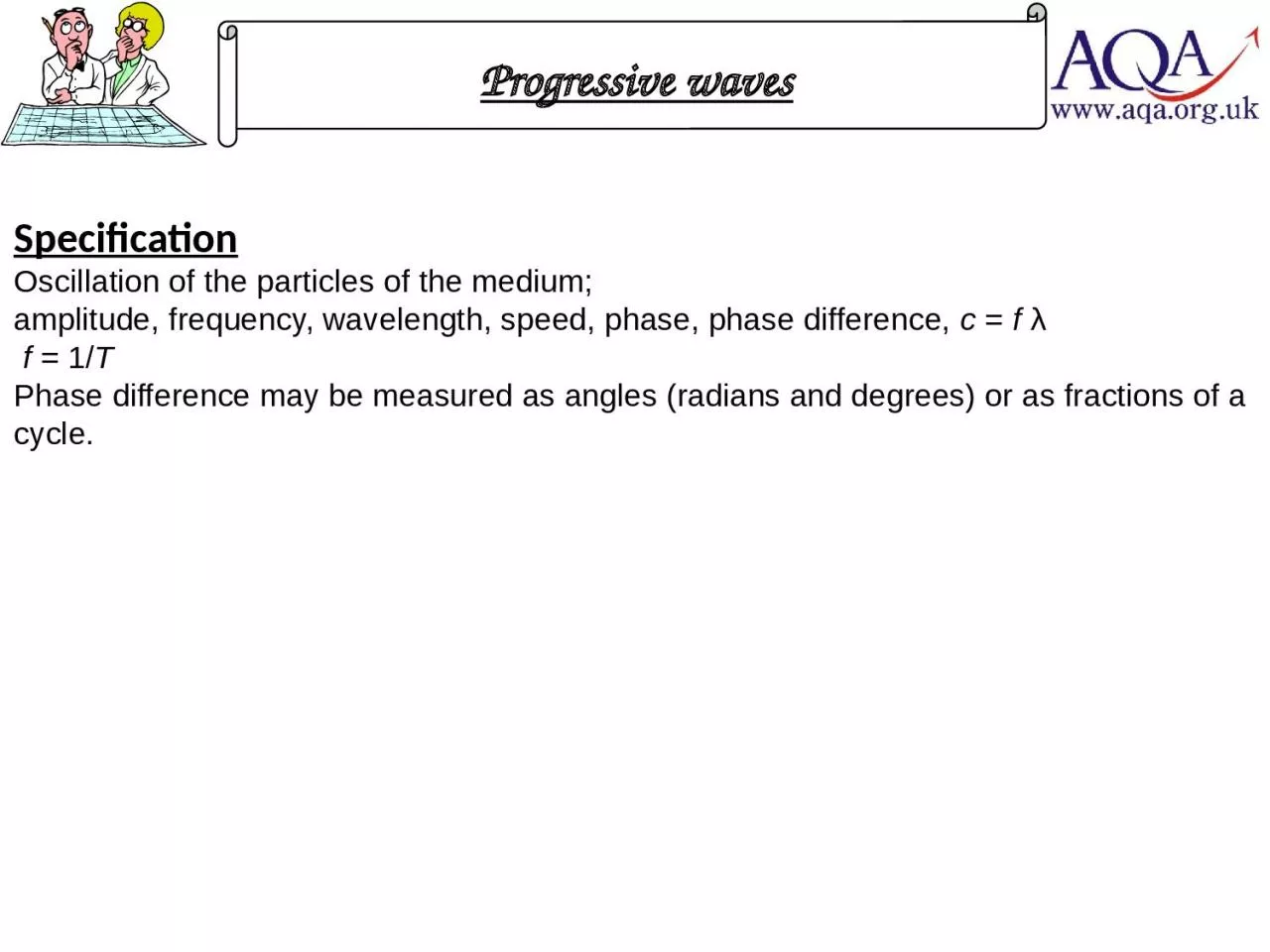 PPT-Specification Oscillation of the particles of the medium;