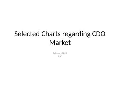 Selected Charts regarding CDO Market