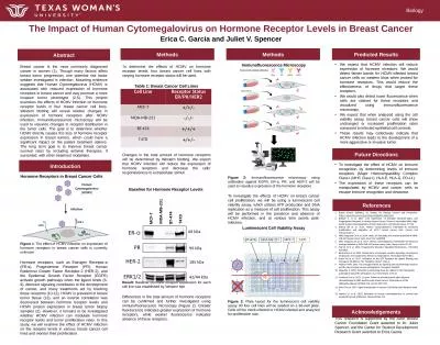 T o determine the effects of HCMV on hormone receptor levels, four breast cancer cell lines with va