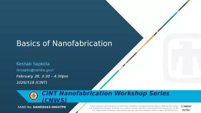 Basics of Nanofabrication