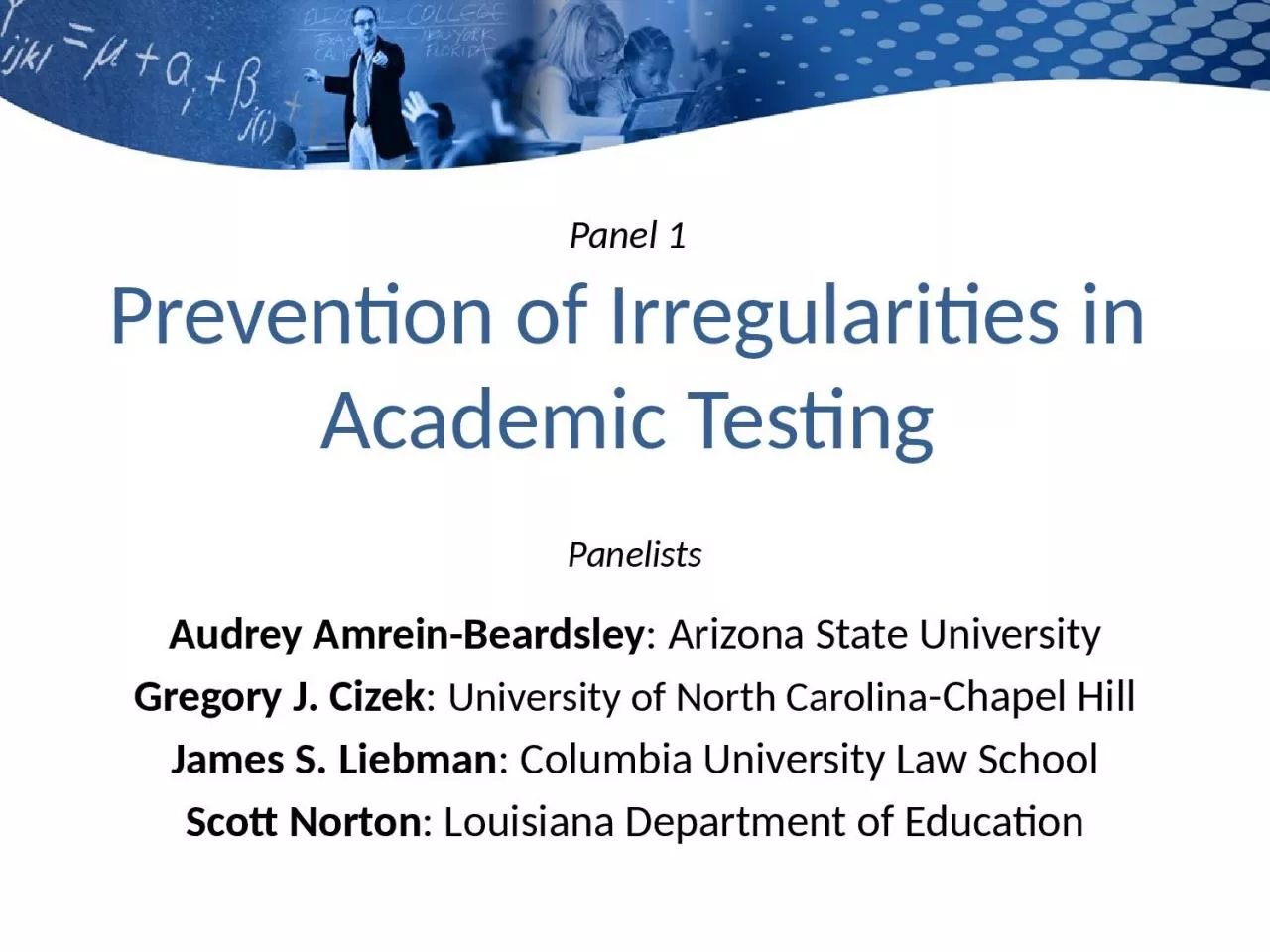 PPT-Panel 1 Prevention of Irregularities in Academic