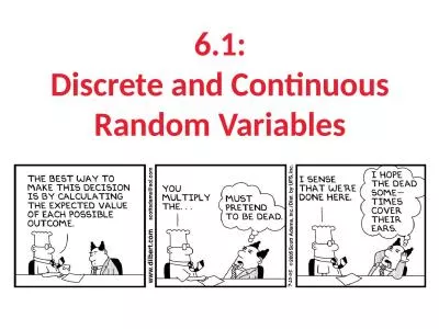 6.1: Discrete and Continuous Random Variables