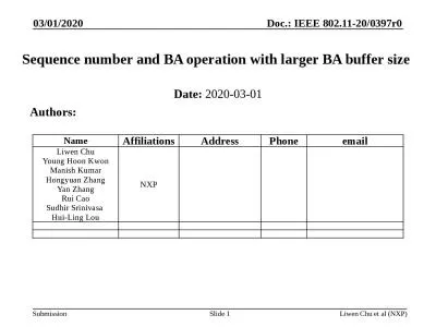 Sequence number and BA operation with larger BA buffer size