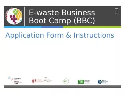 E-waste Business Boot Camp (BBC)