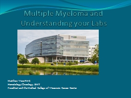 Multiple Myeloma and Understanding your Labs