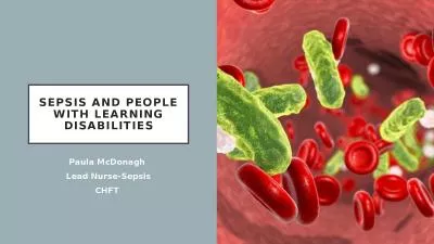 SEPSIS AND PEOPLE WITH LEARNING DISABILITies