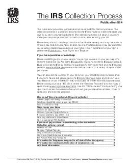  Page  The IRS Collection Process Publication  The IRS Collection Process Publication
